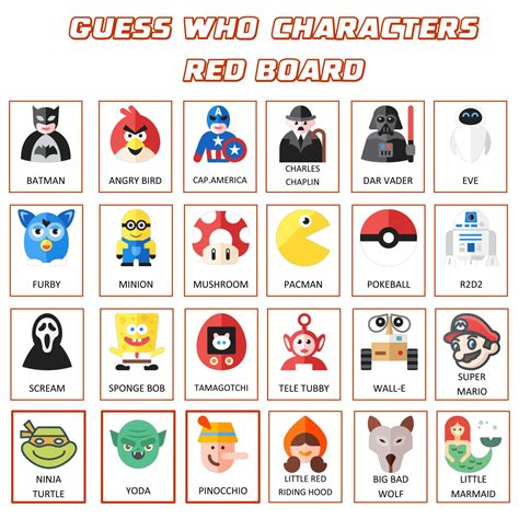 guess who characters|printable guess who character sheets.